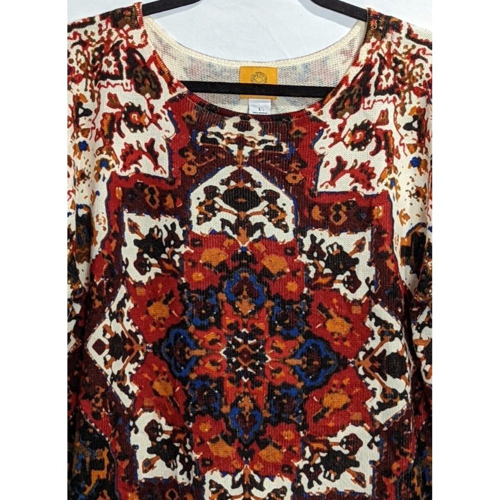Ruby Rd. Large Top Fringe COLORFUL Stretchy COMFY - Picture 2 of 9